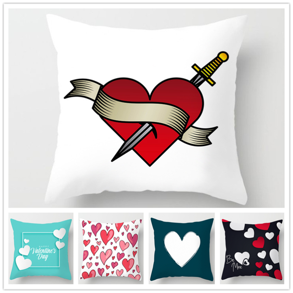 

cushion/decorative pillow 1pc nordic ins love heart throw pillowcase cushion cover home decor polyester sofa car chair covers without inner