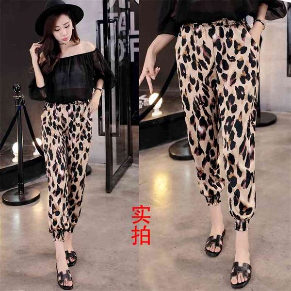 Chegar Mulheres Chiffon Harem Pant Feminino Solto Casual Comfy Ethnic Boho Beach Sunscreen Calças Plus Size Lady Trouser Fino 210520