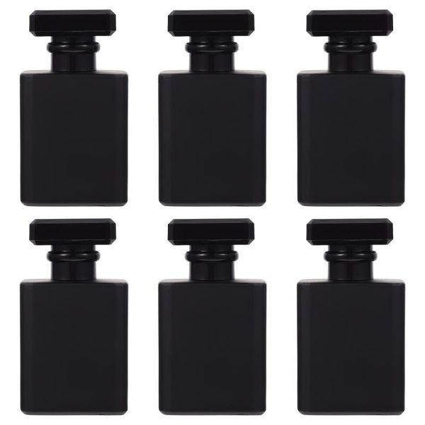

storage bottles & jars 6pcs 50ml glass empty perfume atomizers spray refillable