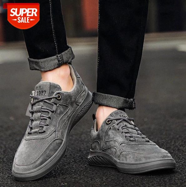 

weh men shoes sneakers fashion genuine leather loafers breathable winter lace up comfortable casual outdoor size 46 #ba2j