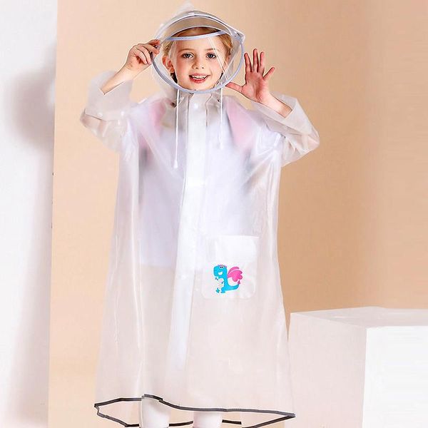 

raincoats cartoon bear children raincoat baby windproof poncho big boys girls rainwear yellow 6-18 year student tour