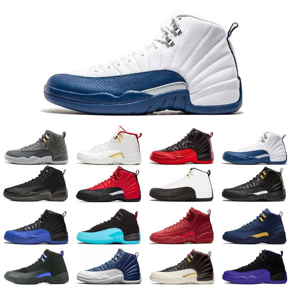 

12s man's basketball shoes high cut black purple blue stone cny dark concord grey fiba french royal gamma gym red o-black reverse taxi