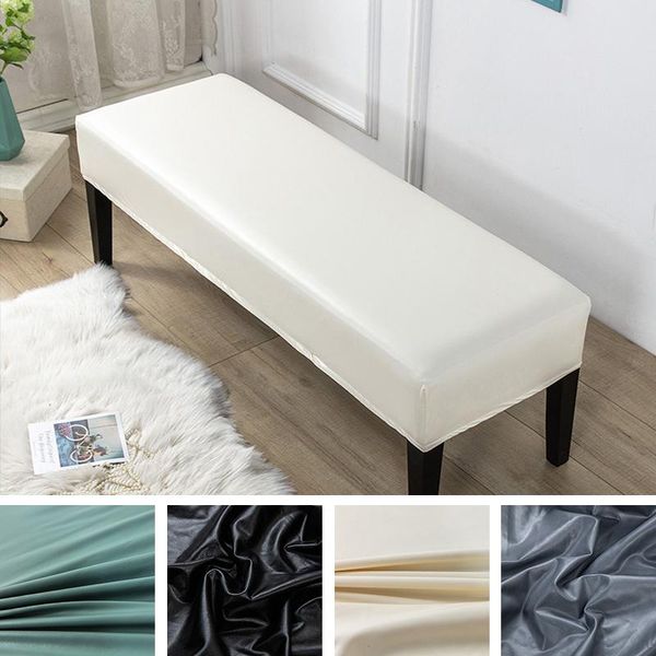 

chair covers stretch waterproof bench stylish bedroom pu leather removable fashion dining room seat slipcover