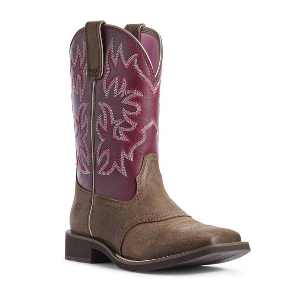

boots women delilah western wide square toe, Black