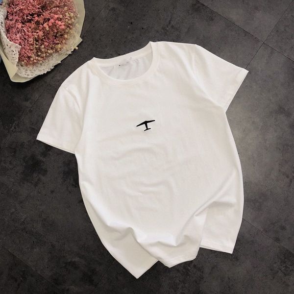 

new women's embroidery 2020 summer short loose round neck fashion net red half sleeve t-shirt, Gray