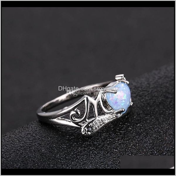 

cluster diamond love heart opal mom ring women rings mothers day fashion jewelry will and sandy gift t79pg 7gd4w, Golden;silver