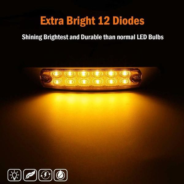 

emergency lights clearance heavy truck side lamp dump indicator light rear