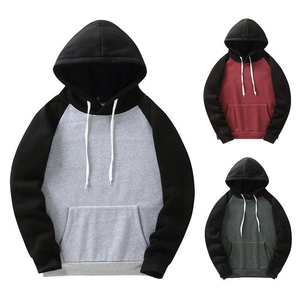 

men's hoodies & sweatshirts 2021 arrival full length sleeve pullovers hoodie, Black