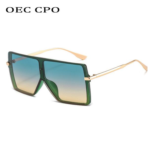 

sunglasses oec cpo one piece square women oversized trendy sun glasses for female flat shades oculos lunette de soleil femm, White;black