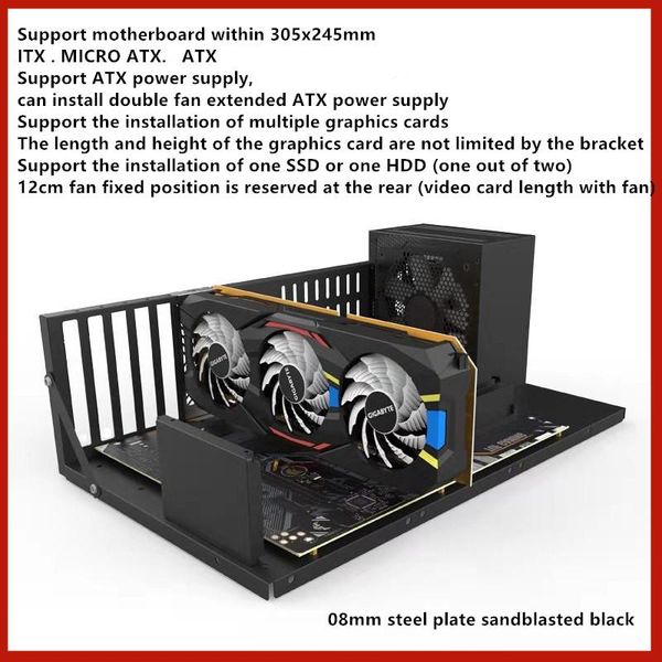 

brand centralized internet cafe computer stand diy test bare frame open chassis game studio south china x79 motherboard rack fans & coolings