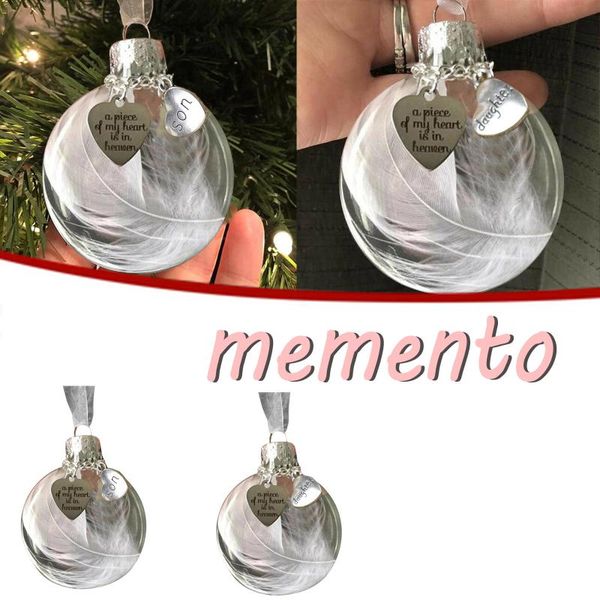 

decorative objects & figurines christmas hanging decorations feather ball pendants xmas tree pendant - a piece of my heart is in heave memor