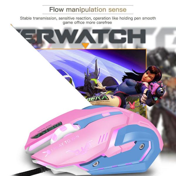 

wired mouse 3200dpi mini e-sports gaming optical cute creative computer for pc lapnotebook game drop mice