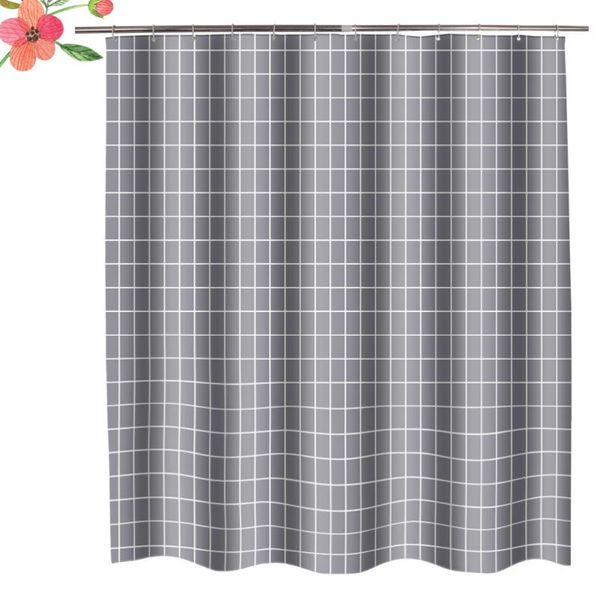

curtain & drapes check pattern shower water proof polyester size 10