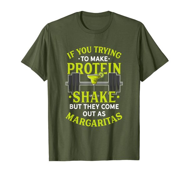 

Funny Gym Workout Exercise Protein Shake Magarita T-Shirt, Mainly pictures