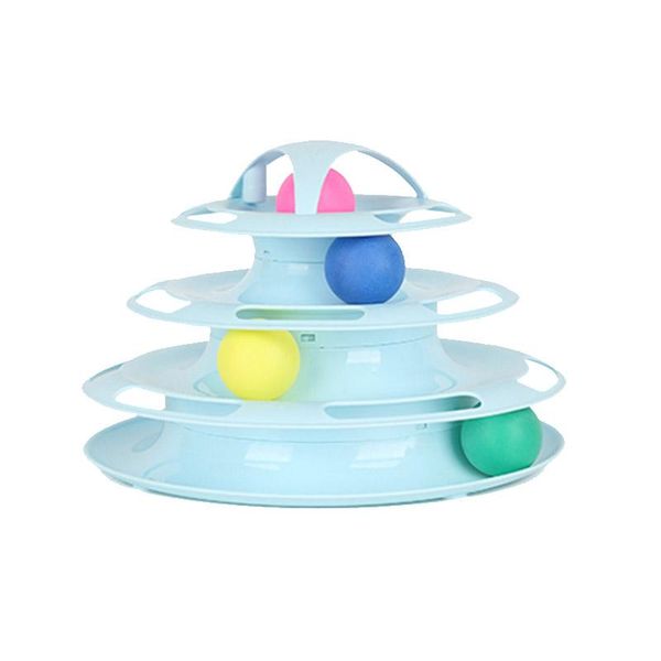 

cat toys teasing stick kitten supplies pet suing three layers of multi layer turntable ball set tower nn50wj