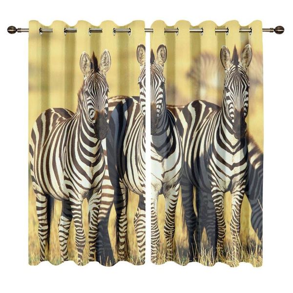 

customized zebra print windows curtains for living room kids bedroom decorative kitchen drapes window treatments dropship curtain &
