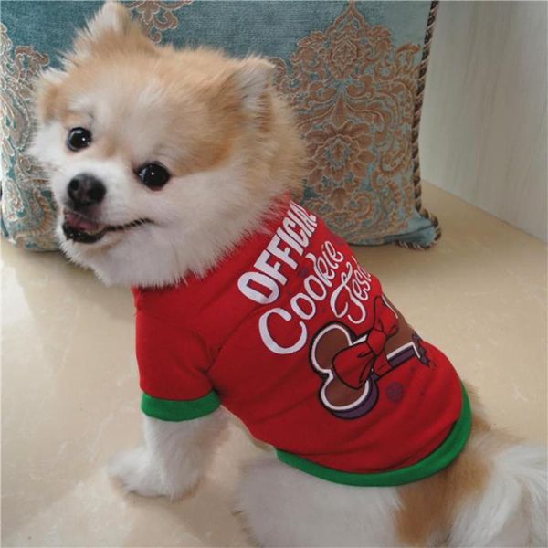 

dog apparel transer cute christmas clothing cotton t shirt puppy costume3.12