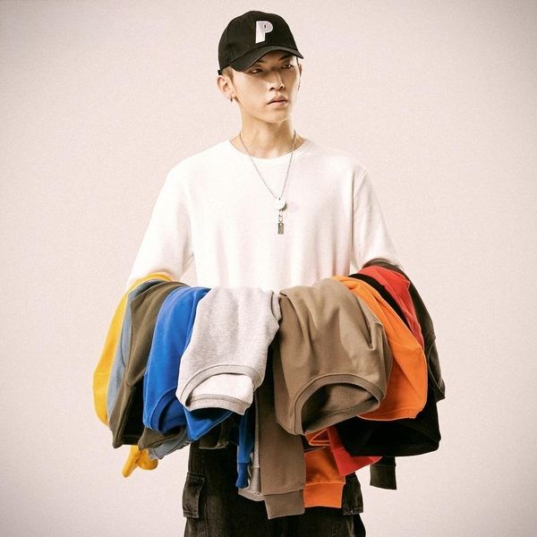 

men's hoodies & sweatshirts autumn korean and fashion o-neck solid color men women streetwear 5xl, Black