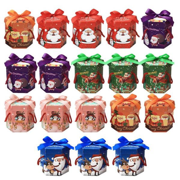 

gift wrap 18pcs christmas box hexagon paper candy