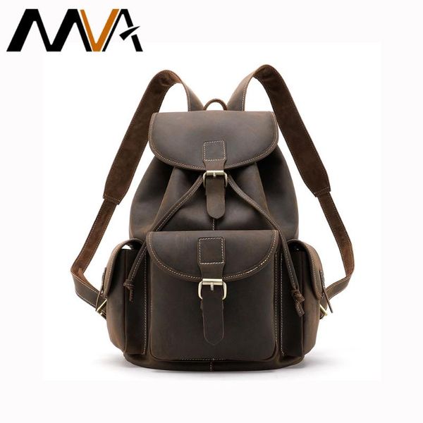 

backpack mva men's genuine leather backpacks for men large bag male lapfashion bags big man 8371