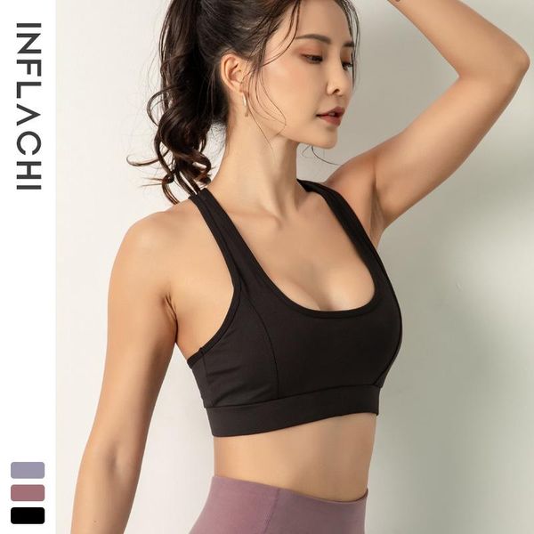 

yoga outfits woman proof sports bralette gathering mesh back hollow out breathable running camisole slim fit solid color vest, White;red