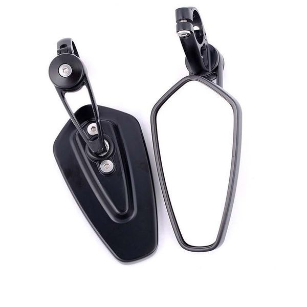 

motorcycle mirrors 1 pair side universal mirror for 7/8 " handlebars black