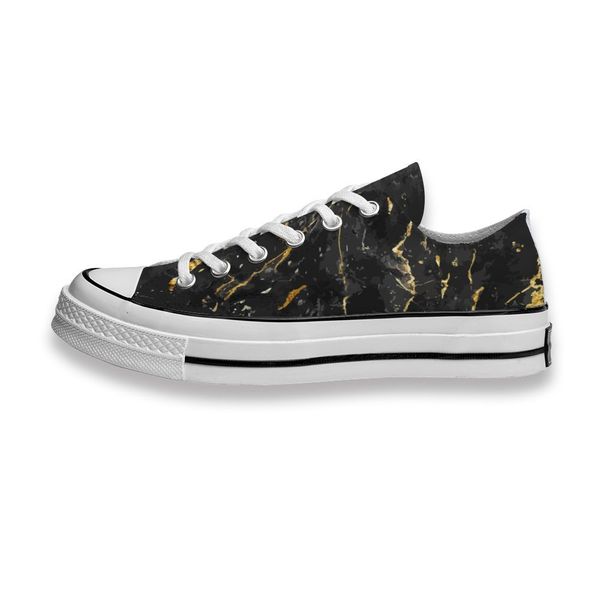 

custom printed shoes black gold marble sneakers low mens womens skateboard sport footwear diy trainers canvas casual shoe wc2b