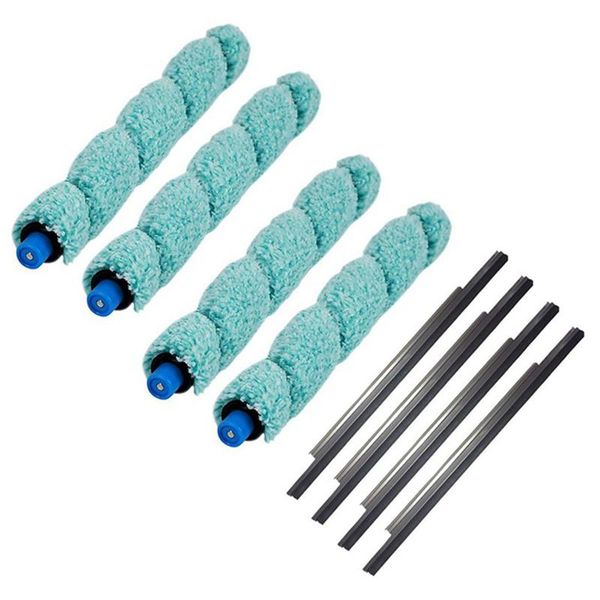 

vacuum cleaners accessories replacement for ilife w400 floor washing robot parts robotic cleaner main brush & scraper 8pcs