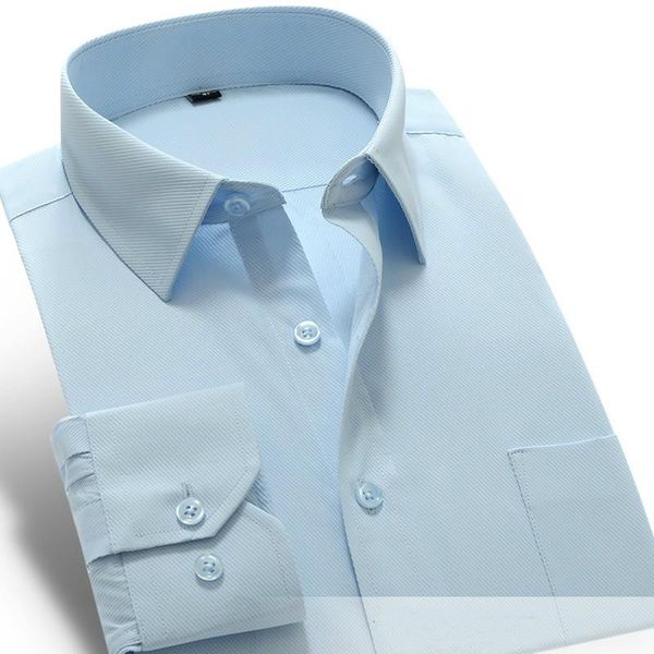 

men's dress shirts trendy casual long sleeve standard-fit formal business button simple basic design work office shirt, White;black