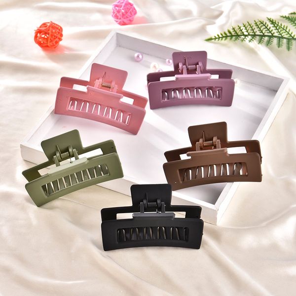 

plate hair grabbing clip hairclip frosted simple temperament hair grabbing female fashion acrylic hair accessories wholesale, Golden;silver
