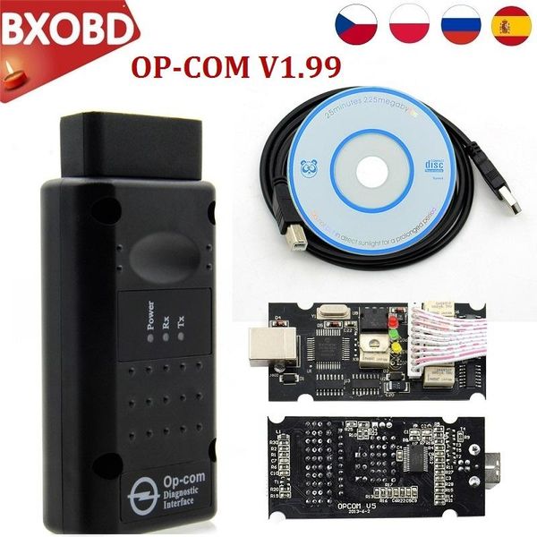 

code readers & scan tools op-com v1.99 canbus reader professional diagnosis opcom 2021 for op com obd2 scanner 1.99