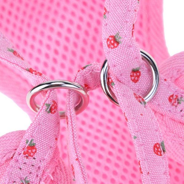 

pet vest-style chest back strawberry leash suit gray dog collars & leashes