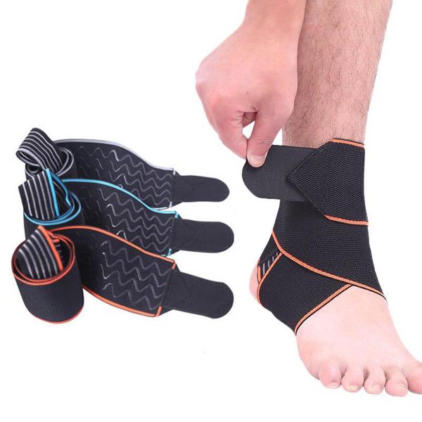 

ankle support adjustable leg weight brace band breathable nylon sprains fatigue ligament damage running sports safety, Blue;black