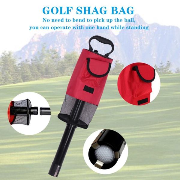 

golf training aids collecting machine removable ball picking bucket net bag tube