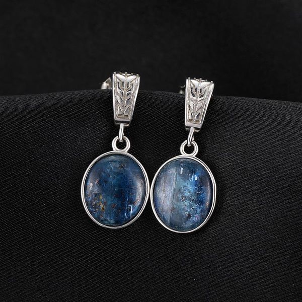 

lockets fashion geometrical drop shape kyanite pendant necklace 925 sterling silver earrings jewelry gift classic natural precious