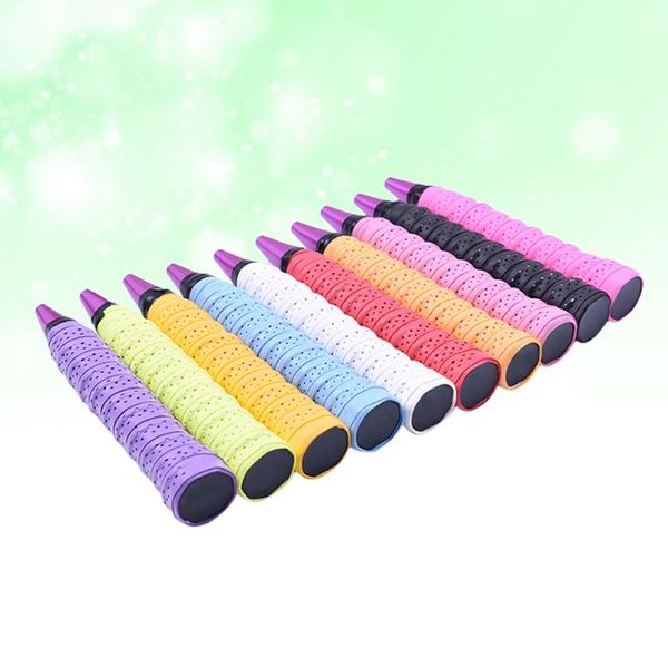 

sweatband 10pcs anti-slip breathable over grip tennis overgrips tape badminton racket grips, Yellow;black