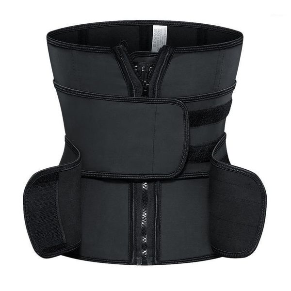 

steel-bone triple-breasted double waist belt reinforced postpartum strong compression corset sports sweating abdominal bustiers & corsets, Black;white