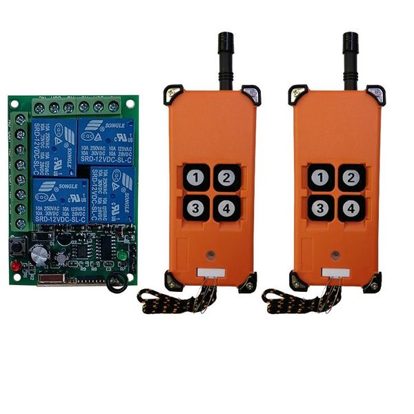 

smart home control 315mhz ndustrial sector dc12v 24v 10a 4ch rf wireless remote switch system 300m-1000m long distance transmitter
