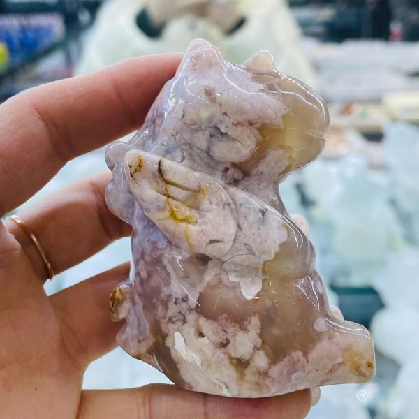

natural sakura agate river horse lovely home decorationv decorative objects & figurines