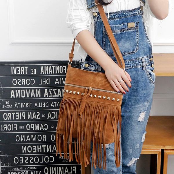 

evening bags women pu leather bag female fashion shoulder crossbody fringe tassel messenger