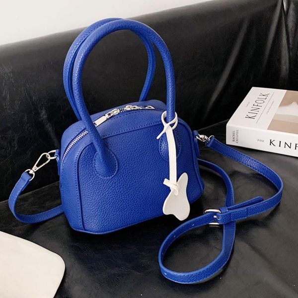 

cross body 2021 summer handbag single shoulder messenger bag temperament trend shell leather blue design small