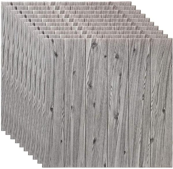 

wall stickers 10pcs wood peel and stick wallpaper self adhesive removable contact paper or shelf 3d faux textured