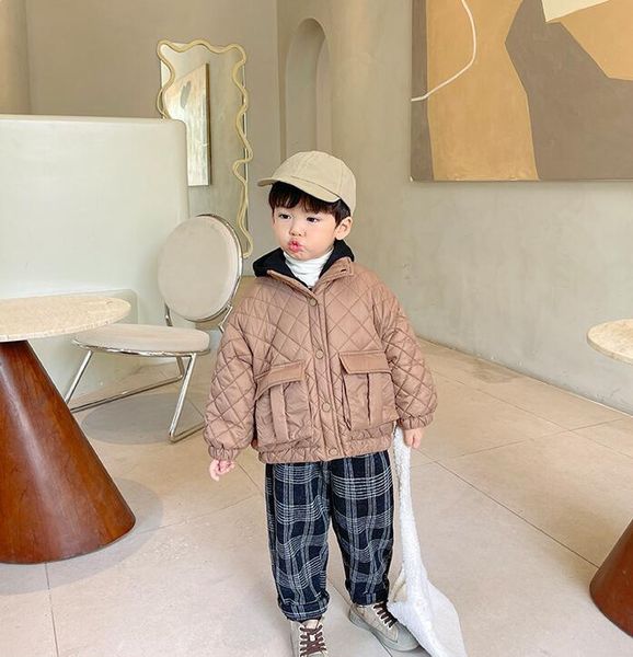 

jackets 2021 wholesale girls boys thicken coat winter cotton full sleeve kids coats 1-7 years pw38, Blue;gray