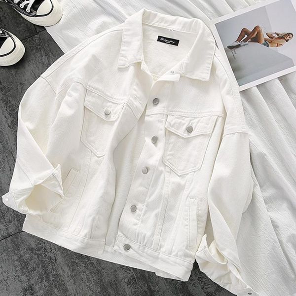 

basic denim jacket women solid loose korean style casual daily ulzzang chic fashion all-match outerwear short coat jackets women's, Black;brown