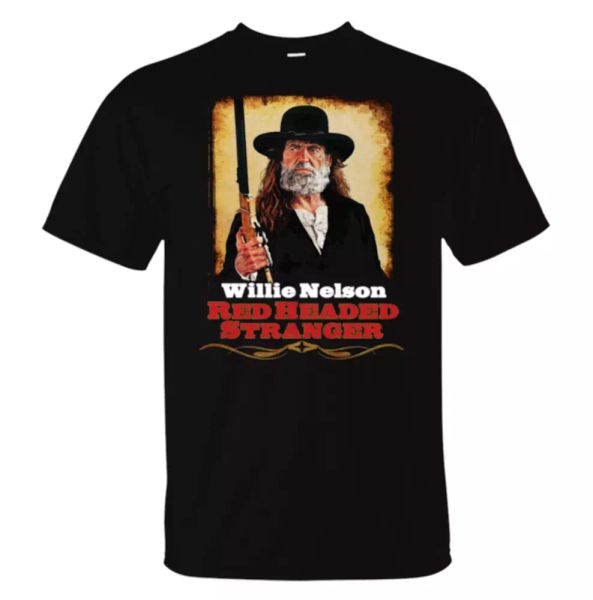 

red headed stranger, willie nelson, western, movie, t-shirt, White;black