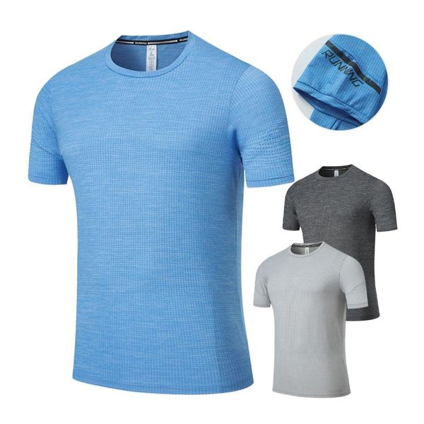 

mens training fitness shirts 2021 quick dry basketball short sleeve mesh running jogging t breathable o collar workout gym tees jerseys, Black;blue