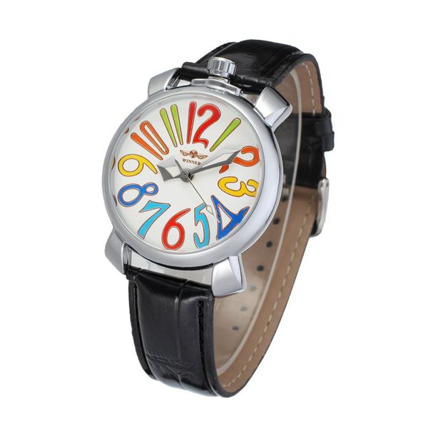 

winner color digital fashion automatic women's watch, Slivery;brown