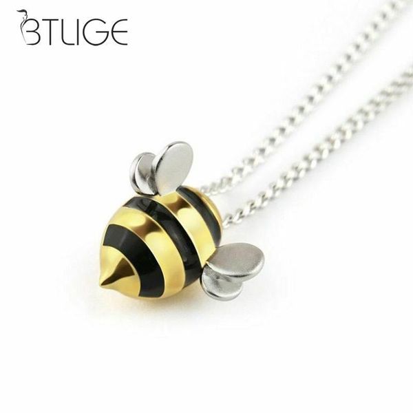

chains necklace women jewelry fashion cute bee clavicle pendant, Silver