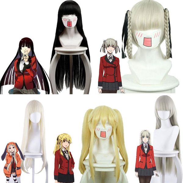 

party masks jabami yumeko wig kakegurui compulsive gambler momobami ririka cosplay wigs yomoduki runa costume accessories