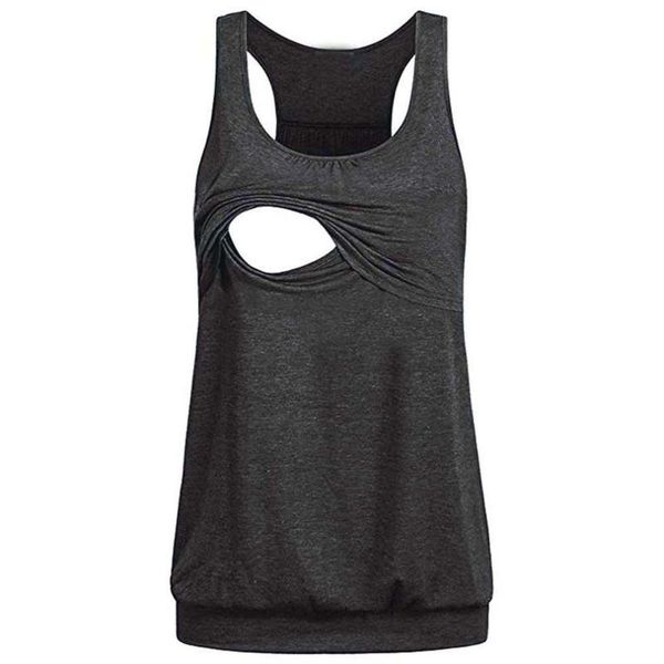 

women's tanks & camis summer camisole tank 2021 women maternity loose comfy pull-up nursing vest breastfeeding shirt g1, White